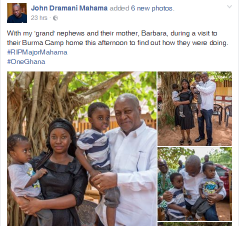Social media roast Mahama's brag over gift to Major Mahama's widow