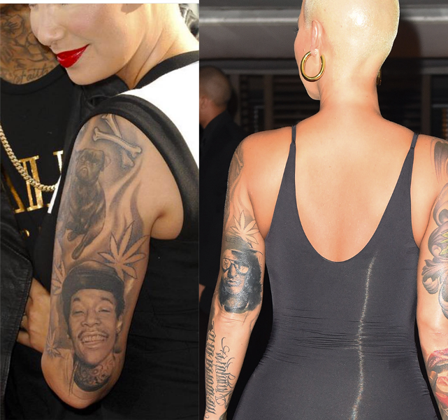 Amber Rose Replaces Tattoo Of Wiz Khalifa On Her Body