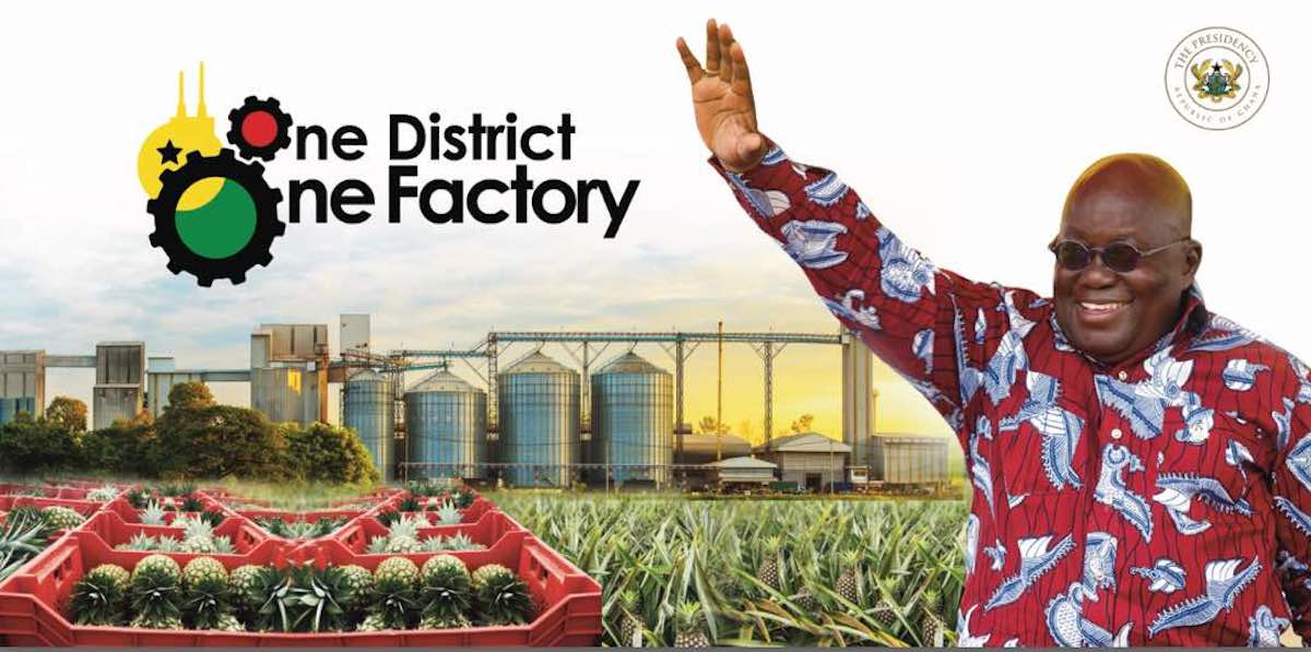President Akufo-Addo to Launch One District One Factory Policy