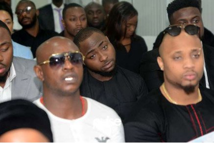 Davido attends DJ Olu’s funeral service