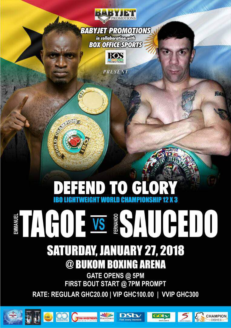 Defend to Glory: Emmanuel Tagoe faces Saucedo for IBO lightweight title