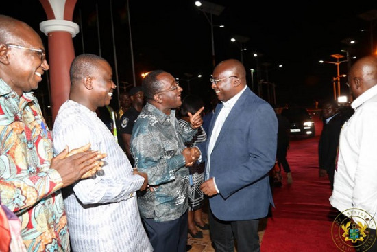 Veep Bawumia arrives to presidential ceremony from medical leave
