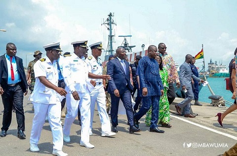 Veep Bawumia visits Sekondi Naval Base