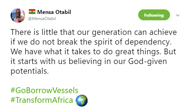 "It's time for Moesha to break the spirit of dependency" - Otabil