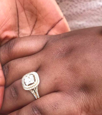 See the beautiful diamond ring Anisha received from Joel Duncan-Williams