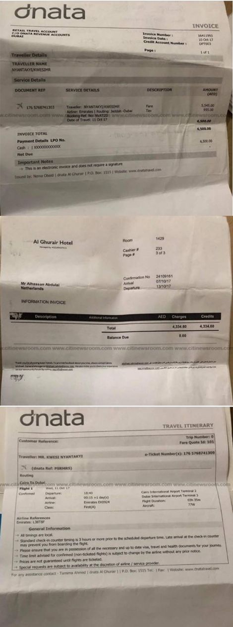 Anas releases ‘receipts’ on Nyantakyi’s hotel, airfare bills