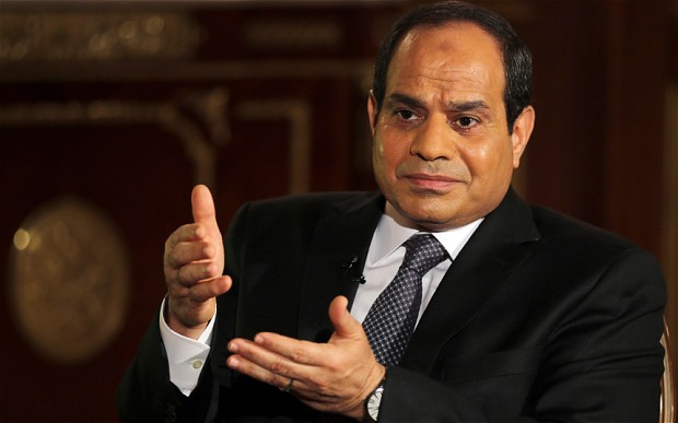 Egypt's president faces online backlash after saying country is on the "right track"