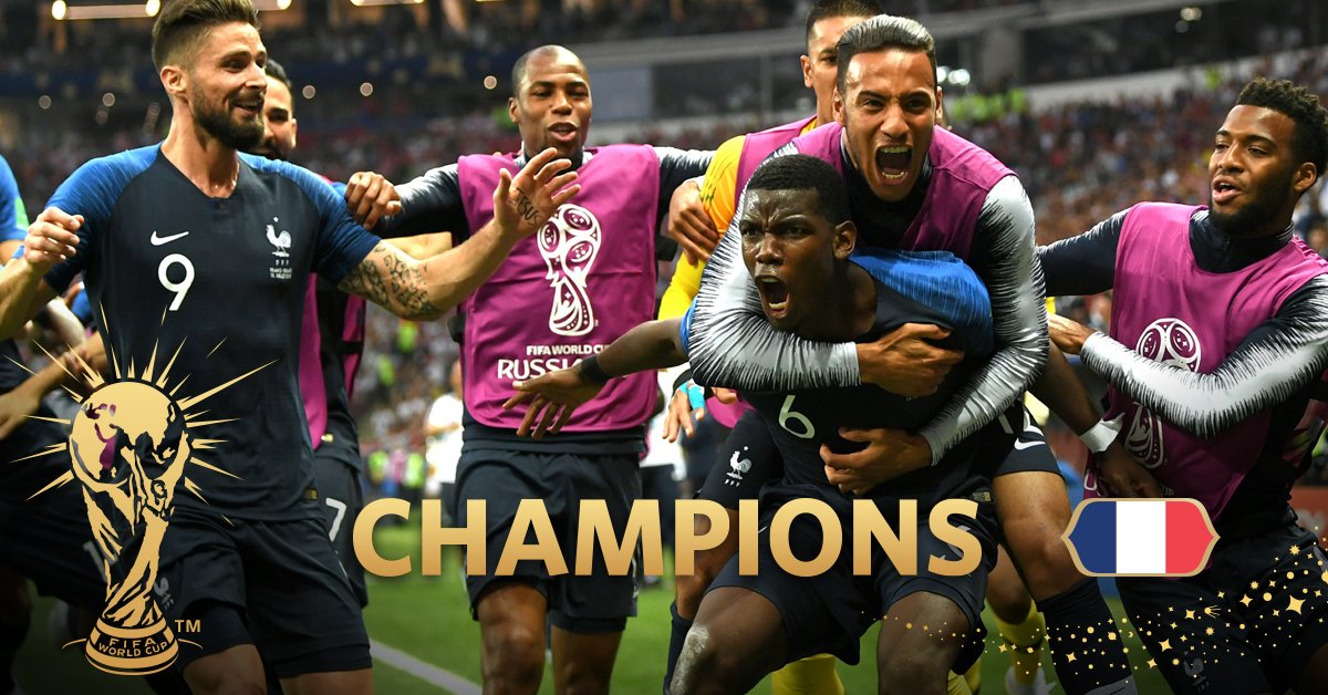 France crowned 2018 FIFA World Cup champions